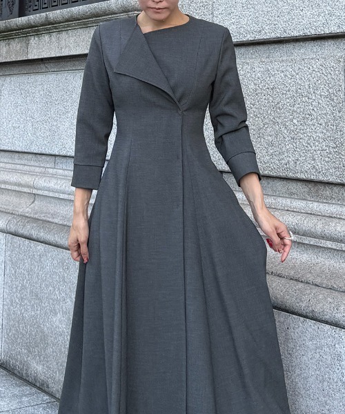 ワンピース カラー折り返しワンピース : ZOZOTOWN Yahoo!店 - 通販