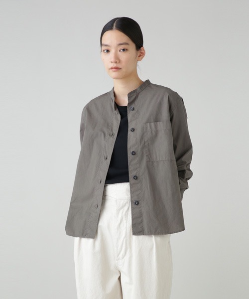 「MHL.」 長袖ブラウス 1 オリーブドラブ レディース
