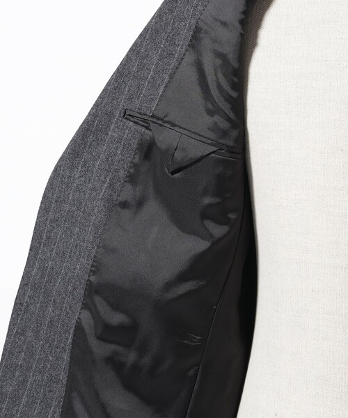 【美品】BEAMS HERAT セットアップ スーツ ストライプ ブラック BEAMS HEART（ビームス ハート） セットアップ チョークストライプ