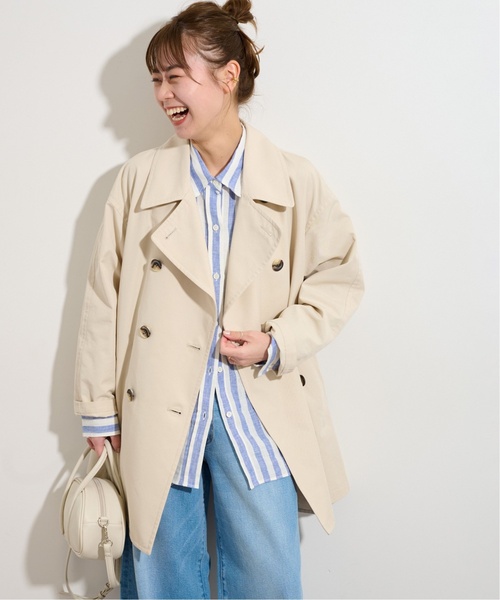 「JOURNAL STANDARD relume」 トレンチコート 36 ネイビー レディース_画像5