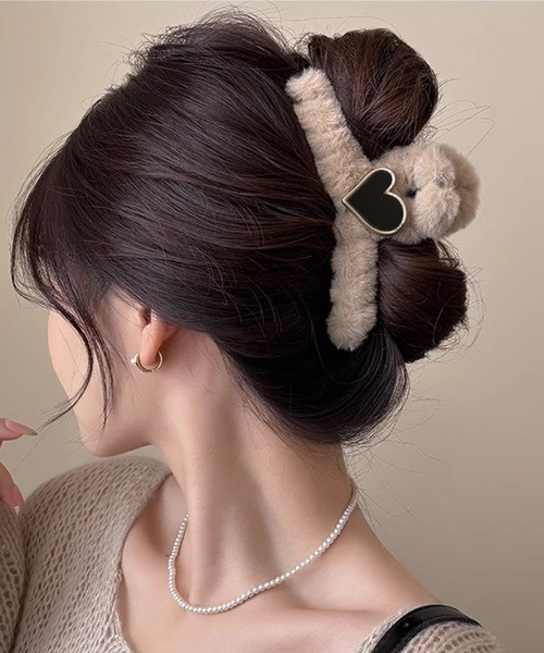 shoppinggo ヘアクリップ ヘアクリップ ハート バンスクリップ