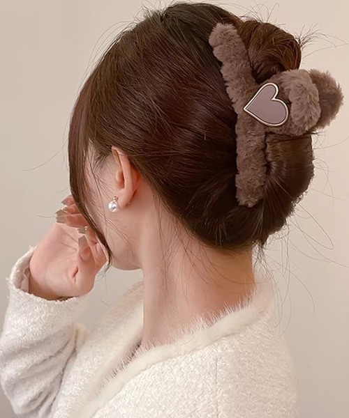 shoppinggo ヘアクリップ ヘアクリップ ハート バンスクリップ