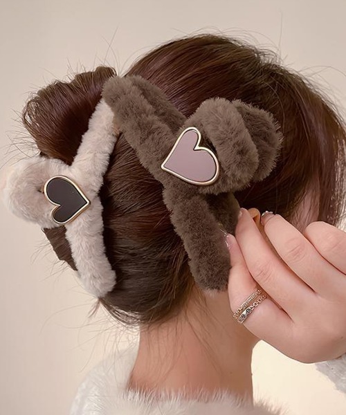 shoppinggo ヘアクリップ ヘアクリップ ハート バンスクリップ