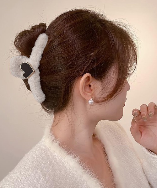 shoppinggo ヘアクリップ ヘアクリップ ハート バンスクリップ