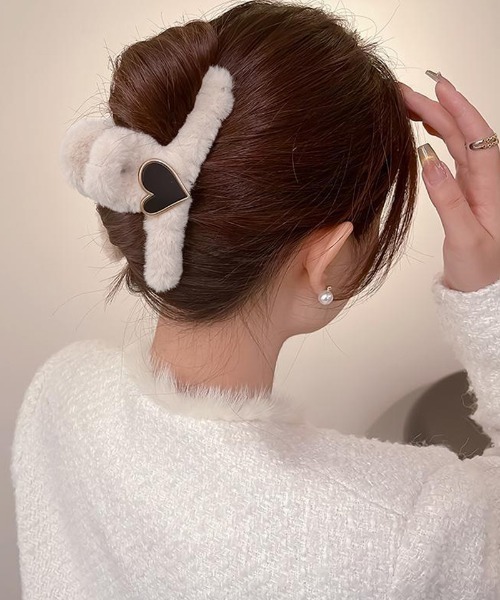 shoppinggo ヘアクリップ ヘアクリップ ハート バンスクリップ