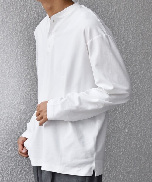 tシャツ SHIPS any:「抗菌防臭/遮熱等」マルチファンクション ヘンリーネック Tシャツ(ロンT) メンズ | SHIPS any | 08