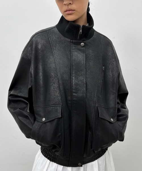 アーボンレザージャンパーBLACKUP BLACKUP（ブラックアップ）の「[MADE] アーボンレザージャンパー