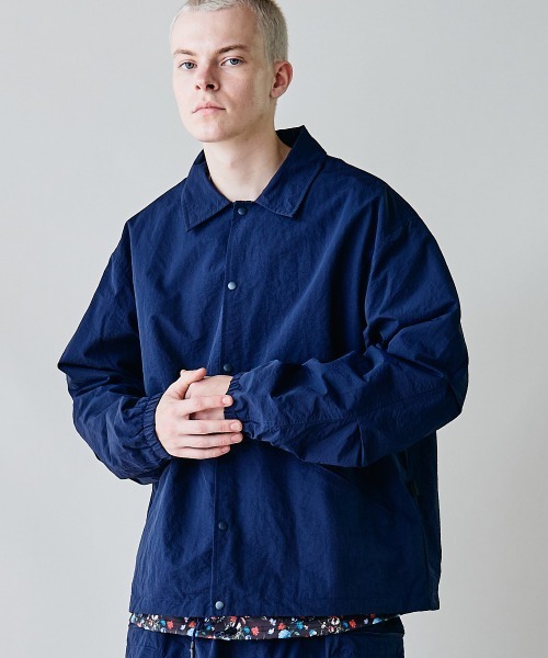 COACH ネイビー ナイロンジャケット rehacer（レアセル） ナイロンジャケット : Heritage Coach Jacket
