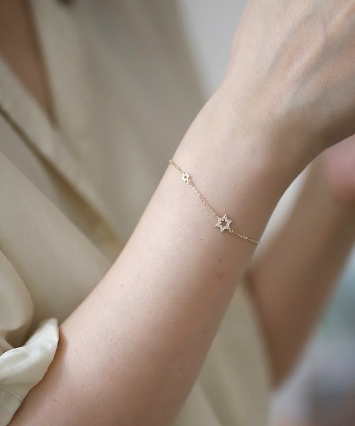 ブレスレット 「blatto 925silver」シルバー925　スターモチーフチャームブレスレット esm-bracelet-7-20 レディース_5