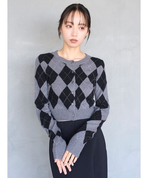 SNIDEL（スナイデル） ニット セーター アーガイルニットアンサンブル