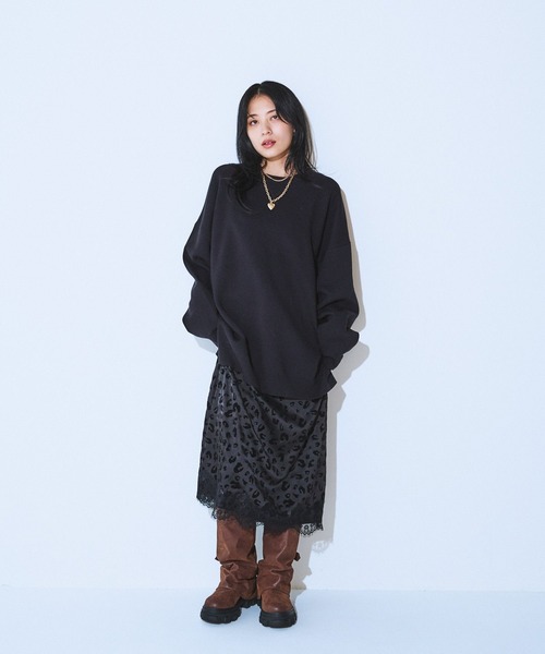 JEANASIS（ジーナシス） ワンピース レーストリムサテンキャミドレス