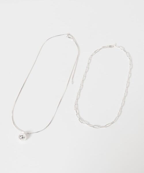 ネックレス CHIGNON　オーバル＆ボールTOPネックレス レディースの画像