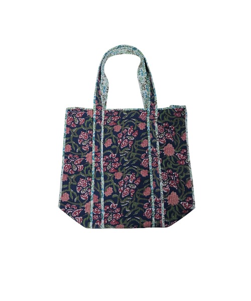 アンティークフラワーpt.キルティングトート（S) antiqua（アンティカ） トートバッグ 花柄 キルティング トートバッグ