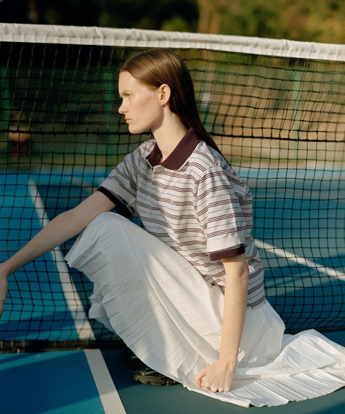 「LACOSTE」 半袖ポロシャツ 36 ブルー系その他4 レディースの画像