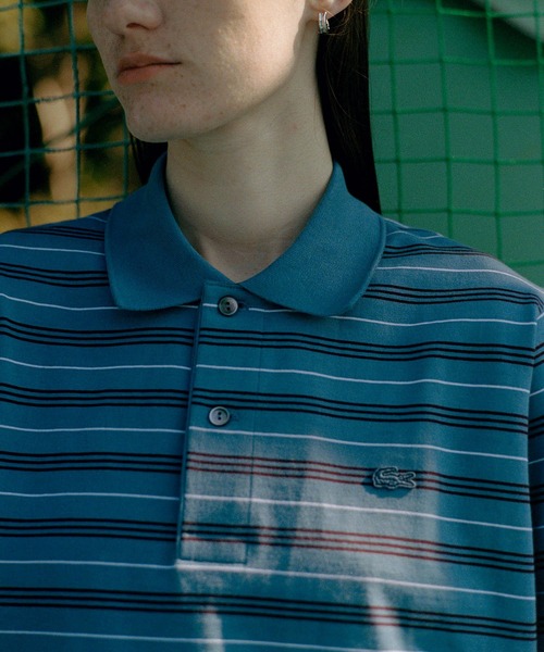 「LACOSTE」 半袖ポロシャツ 36 ブルー系その他4 レディースの画像