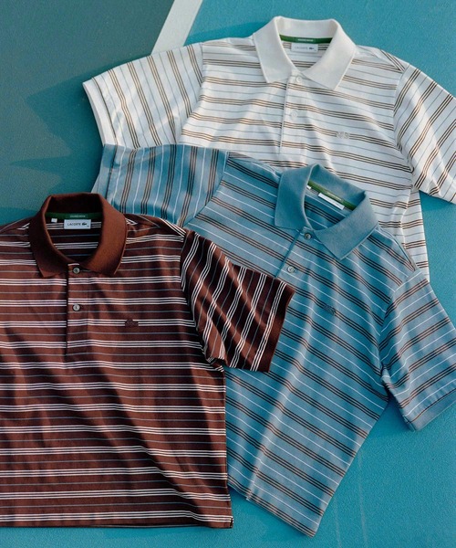 「LACOSTE」 半袖ポロシャツ 36 ブルー系その他4 レディースの画像