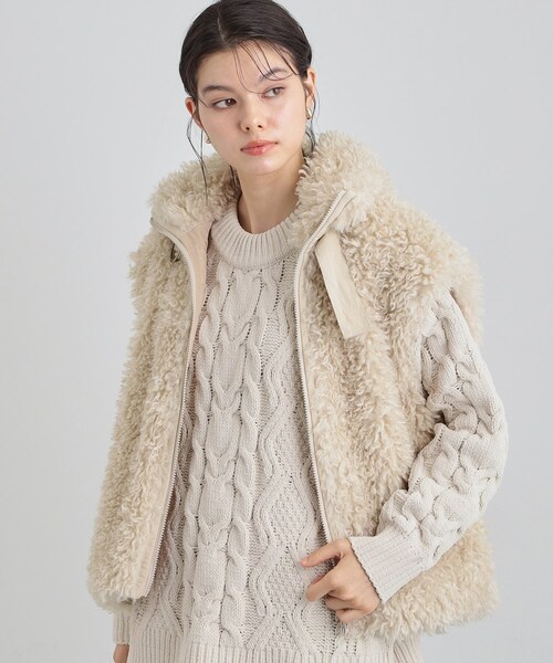 THE SHOP TK ベスト ジレ プラスするだけでこなれ見え ボアベスト