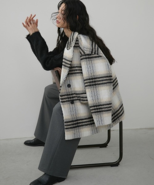 Aunt Marie's（アントマリーズ） コート チェスターコート チェック