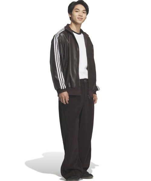 adidas（アディダス） コート ジャケット adidas PLEATHER 3STRIPES