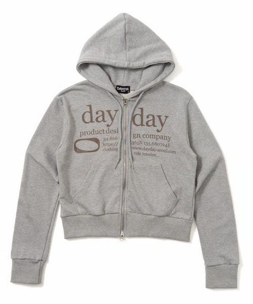 DAY DAY seoul's ジップアップ パーカー DAYDAY seoul パーカー カテゴリーロゴダブルジップフーディー