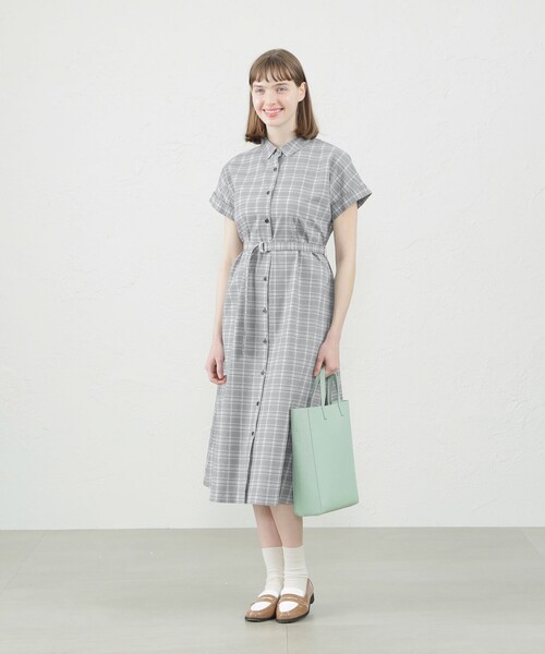 「MACKINTOSH PHILOSOPHY」 半袖ワンピース 38 グレー系その他 レディースの画像