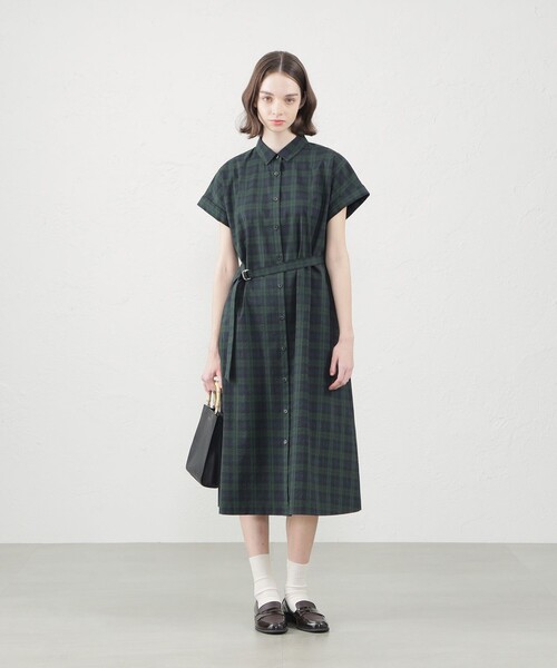 「MACKINTOSH PHILOSOPHY」 半袖ワンピース 38 グレー系その他 レディースの画像