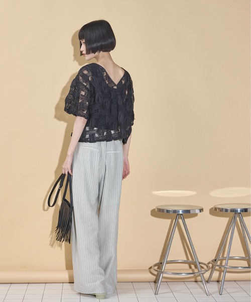 「THE YOn」 イージーパンツ FREE グレイッシュベージュ レディース_画像5