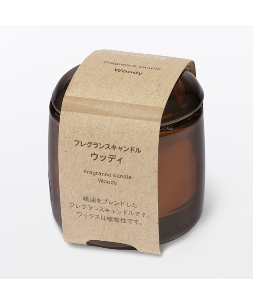 【新品未使用】whipp キャンドル フレグランス 無印良品（MUJI） キャンドル フレグランスキャンドル ウッディ S