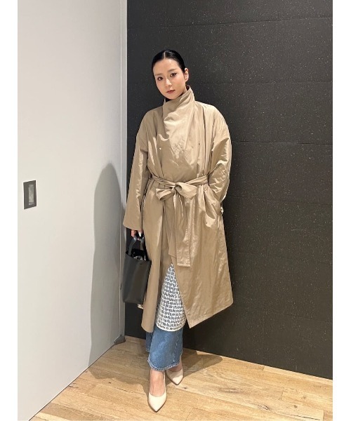 コート アウター ESTNATION / スタンドカラーコート レディースの画像