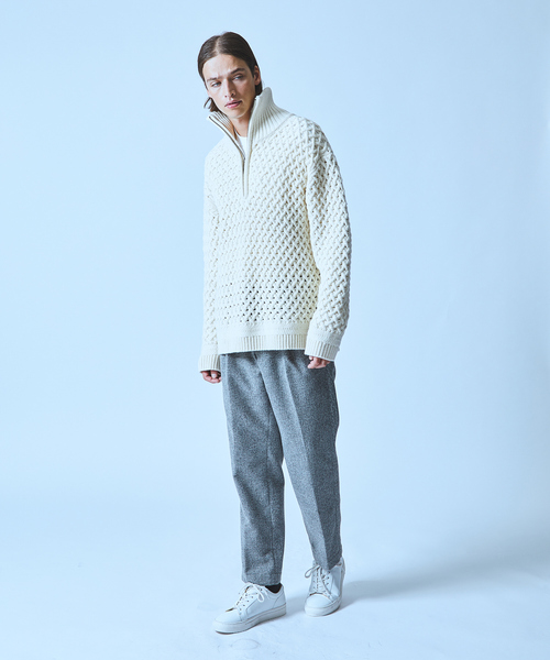 「ABAHOUSE」 長袖ニット 44 アイボリー メンズ_画像3