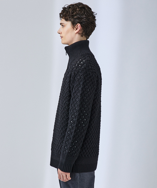 「ABAHOUSE」 長袖ニット 44 アイボリー メンズ_画像5