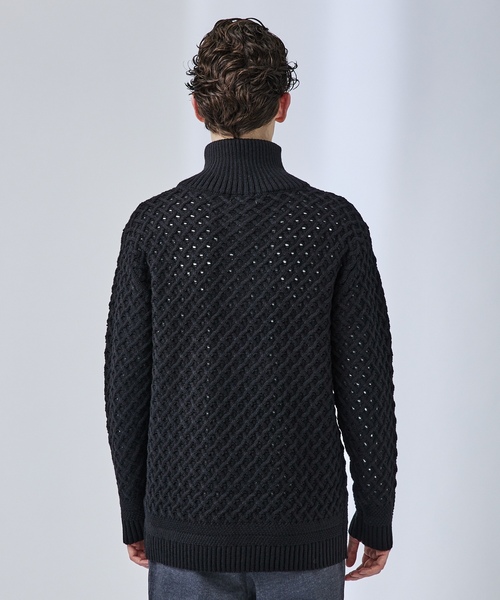 「ABAHOUSE」 長袖ニット 44 アイボリー メンズ_画像6