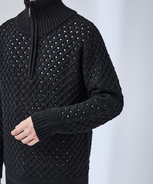 「ABAHOUSE」 長袖ニット 44 アイボリー メンズ_画像8