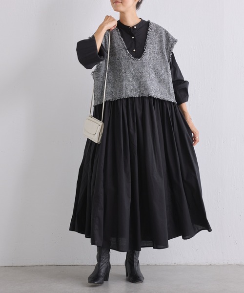 BEARDSLEY（ビアズリー） 長袖ワンピース 0 ブラック レディース