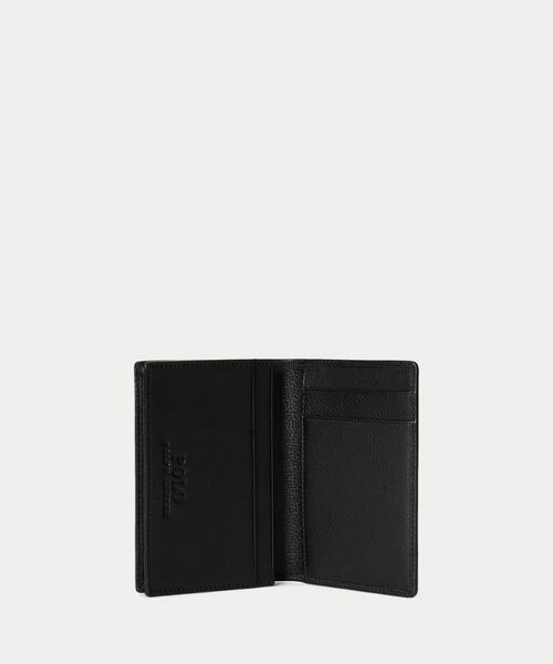 【極美品】ローレンラルフローレン ケース カードケース レザー ブラック POLO RALPH LAUREN(ポロ ラルフ ローレン) レザー マルチ カードケース