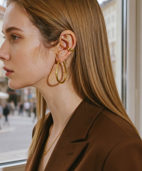 ピアス 金属アレルギー対応 フープピアス シルバー925 ゴールド 「Tilk