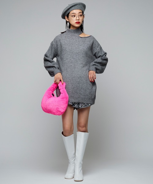 「Narcissus」 長袖ニット FREE グレー レディース_画像9