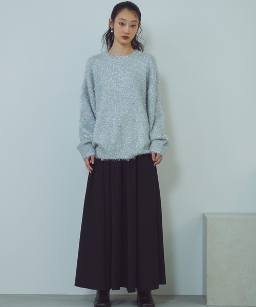 「paravion」 長袖ニット FREE シルバー レディース_画像9