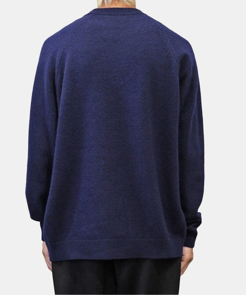 「ATON」 長袖ニット 4 ネイビー メンズの画像
