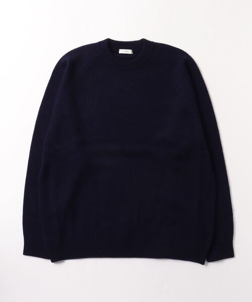 「ATON」 長袖ニット 4 ネイビー メンズの画像