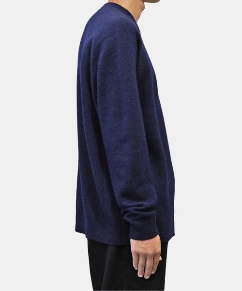 「ATON」 長袖ニット 4 ネイビー メンズの画像