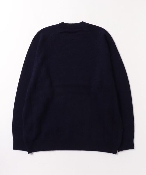 「ATON」 長袖ニット 4 ネイビー メンズの画像