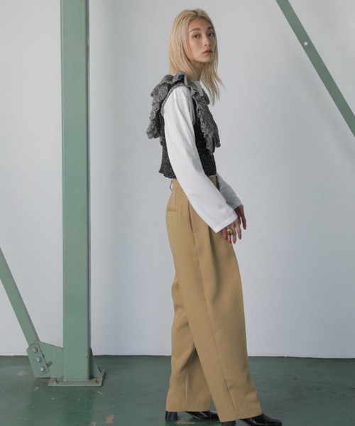 「mici」 ノースリーブニット FREE ブラック レディース_画像5