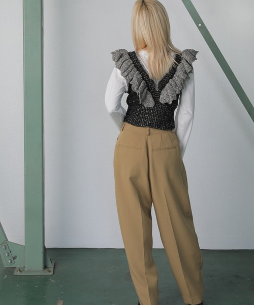 「mici」 ノースリーブニット FREE ブラック レディース_画像8