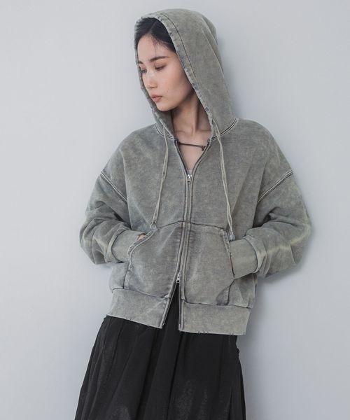 「JEANASIS」 ジップアップパーカー LARGE ブルー レディース_画像5