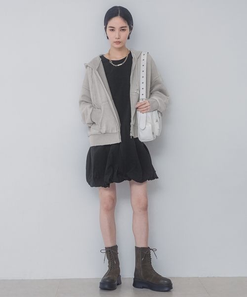 「JEANASIS」 ジップアップパーカー LARGE ブルー レディース_画像6