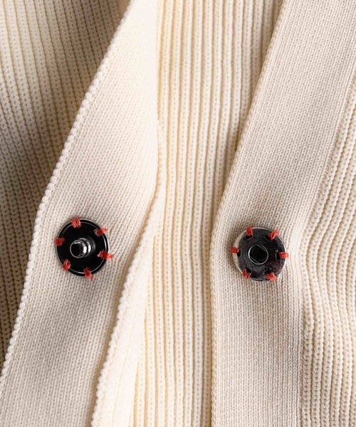 「Q」 ニットカーディガン MEDIUM アイボリー レディース_画像8