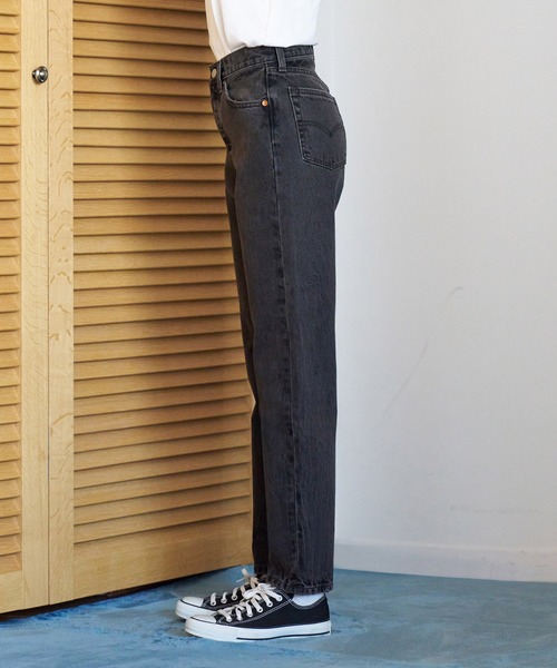 「501」 デニムパンツ 28inch ブラック レディース_画像8