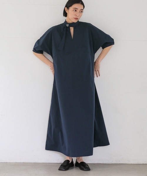「select MOCA」 半袖ワンピース LARGE ネイビー レディース_画像3