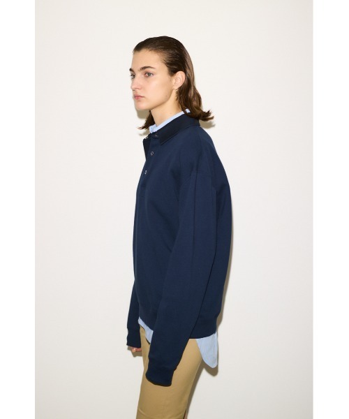 「THROW by SLY」 長袖ポロシャツ FREE 杢グレー レディース_画像6